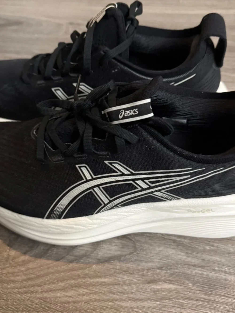 Asics Gel Nimbus 27 1011B958 Black White Running Sneakers Shoes Men's Size 9 - Picture 3 of 7